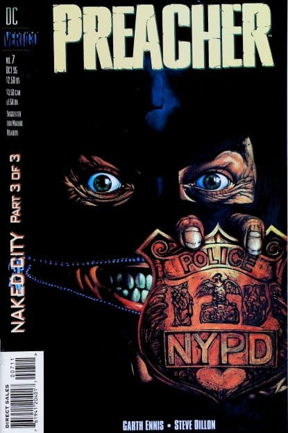 Couverture de PREACHER (1995) #7 - par Glenn Fabry - lecubeacomics.com