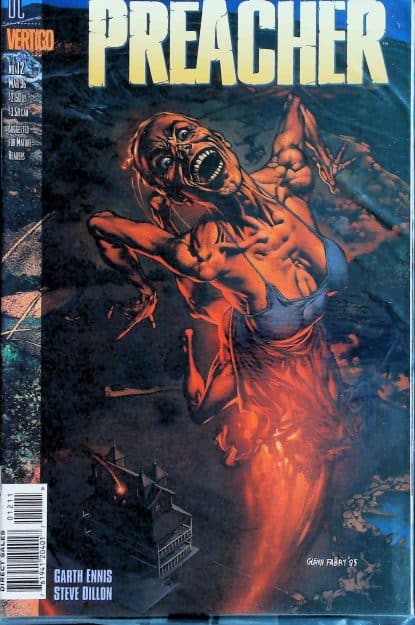 Couverture de PREACHER (1995) #12 - par Glenn Fabry - lecubeacomics.com