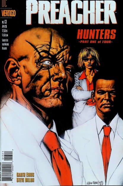 Couverture de PREACHER (1995) #13 - par Glenn Fabry - lecubeacomics.com