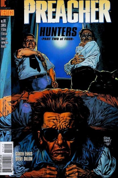 Couverture de PREACHER (1995) #14 - par Glenn Fabry - lecubeacomics.com