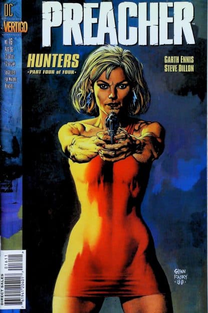 Couverture de PREACHER (1995) #16 - par Glenn Fabry - lecubeacomics.com