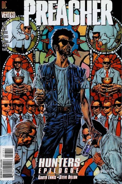 Couverture de PREACHER (1995) #17 - par Glenn Fabry - lecubeacomics.com