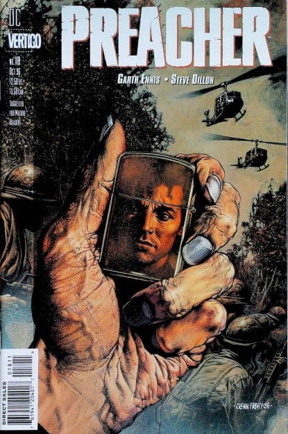 Couverture de PREACHER (1995) #18 - par Glenn Fabry - lecubeacomics.com
