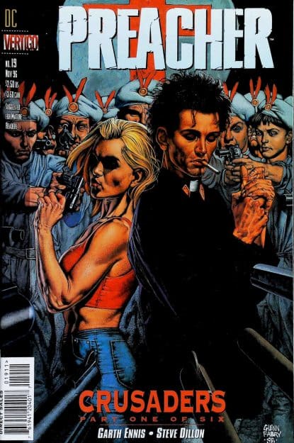 Couverture de PREACHER (1995) #19 - par Glenn Fabry - lecubeacomics.com