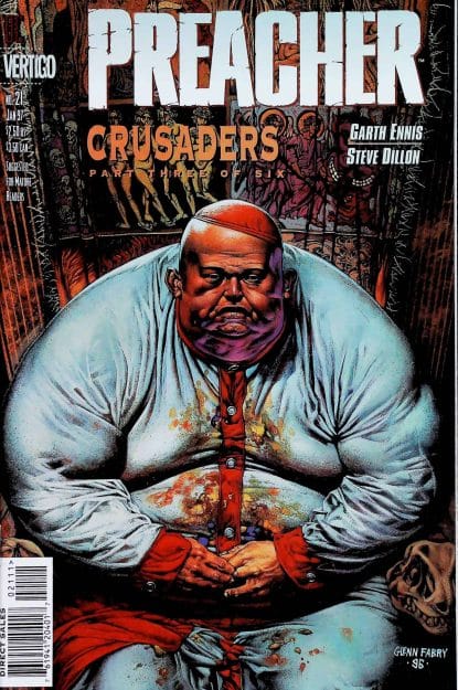 Couverture de PREACHER (1995) #21 - par Glenn Fabry - lecubeacomics.com