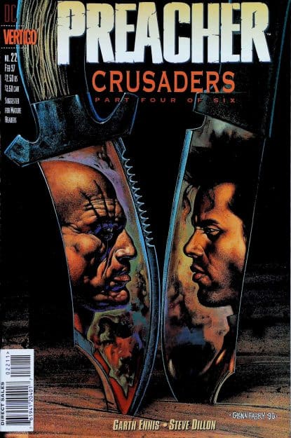 Couverture de PREACHER (1995) #22 - par Glenn Fabry - lecubeacomics.com