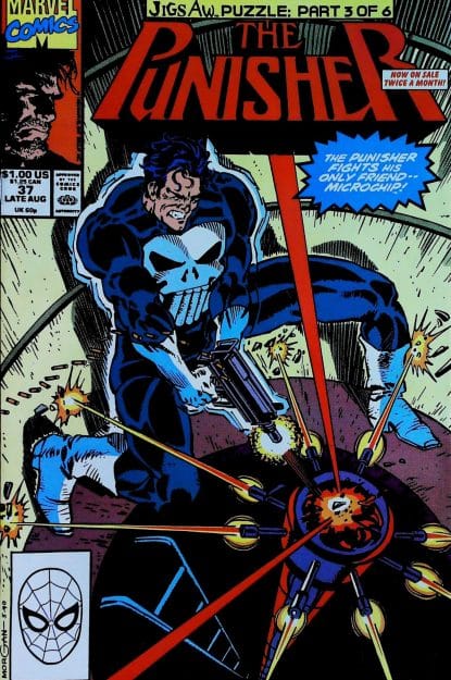Couverture de PUNISHER (1987) #37 - par Tom Morgan - lecubeacomics.com