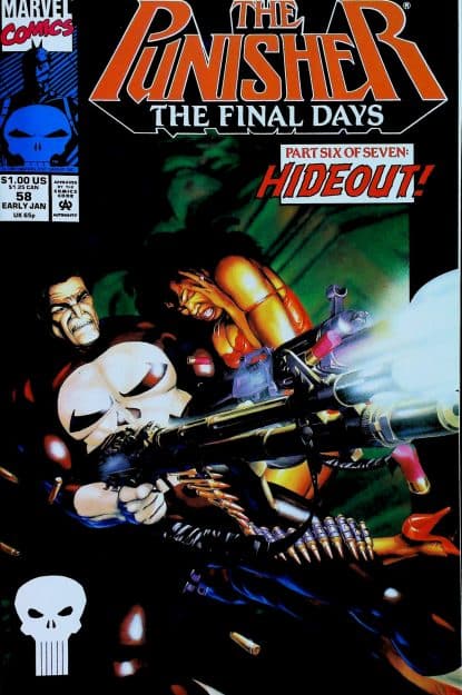 Couverture de PUNISHER (1987) #58 - par Michael Golden - lecubeacomics.com