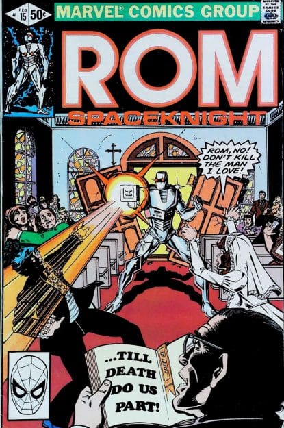 Couverture de ROM (1979) #15 - par Bob Layton - lecubeacomics.com