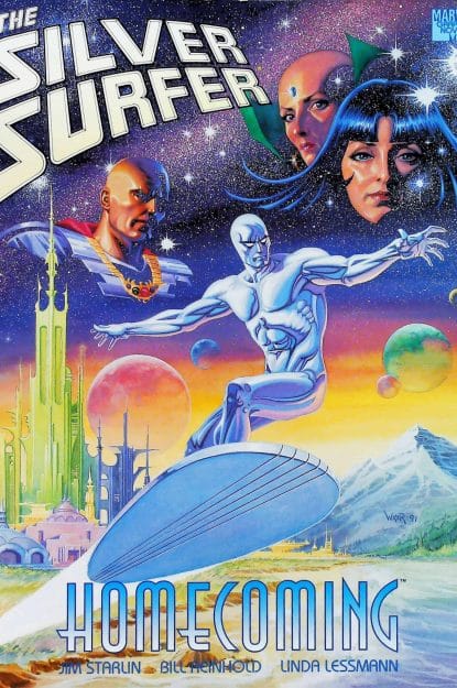 Couverture de SILVER SURFER : HOMECOMING - par Bill Reinhold - lecubeacomics.com