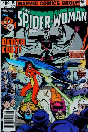 Couverture de SPIDER-WOMAN (1978) #15 - par Bill Sienkiewicz - lecubeacomics.com