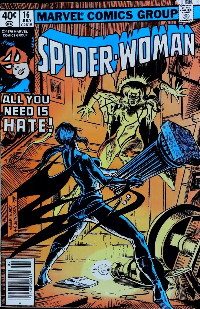 Spider-Woman #16, vue de l'exemplaire