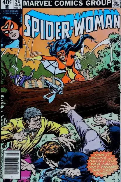 Couverture de SPIDER-WOMAN (1978) #24 - par Bob Budiansky - lecubeacomics.com
