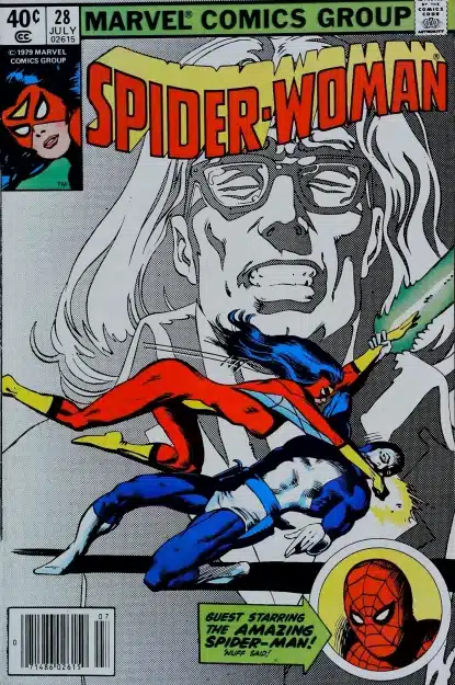 Couverture de SPIDER-WOMAN (1978) #28 - par Bill Sienkiewicz - lecubeacomics.com