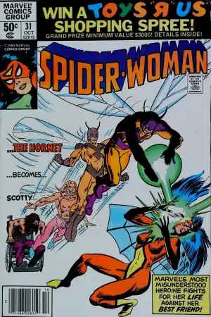 Couverture de SPIDER-WOMAN (1978) #31 - par Frank Miller - lecubeacomics.com