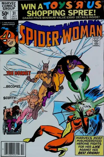 Couverture de SPIDER-WOMAN (1978) #31 - par Frank Miller - lecubeacomics.com