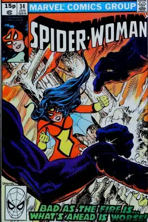 Couverture de SPIDER-WOMAN (1978) #34 - par Steve Leialoha - lecubeacomics.com