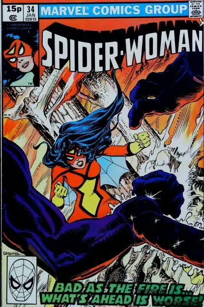 Couverture de SPIDER-WOMAN (1978) #34 - par Steve Leialoha - lecubeacomics.com