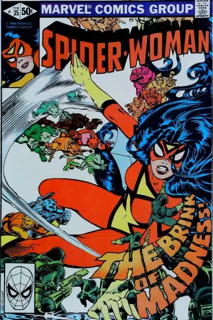 Couverture de SPIDER-WOMAN (1978) #35 - par Steve Leialoha - lecubeacomics.com