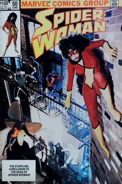 Couverture de SPIDER-WOMAN (1978) #50 - par Eliot R. Brown - lecubeacomics.com