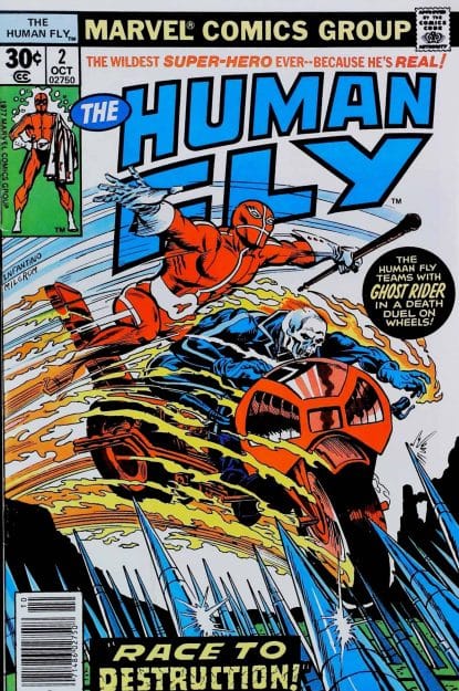 Couverture de HUMAN FLY (1977) #2 - par Carmine Infantino - lecubeacomics.com
