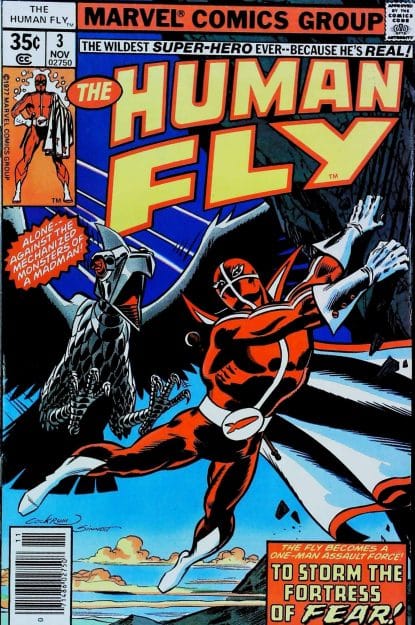 Couverture de HUMAN FLY (1977) #3 - par Dave Cockrum - lecubeacomics.com