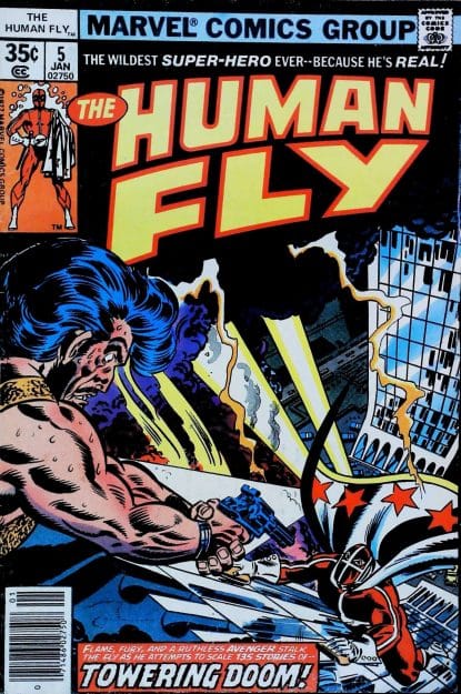 Couverture de HUMAN FLY (1977) #5 - par Frank Robbins - lecubeacomics.com