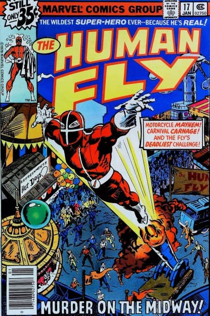 Couverture de HUMAN FLY (1977) #17 - par Bob Hall - lecubeacomics.com