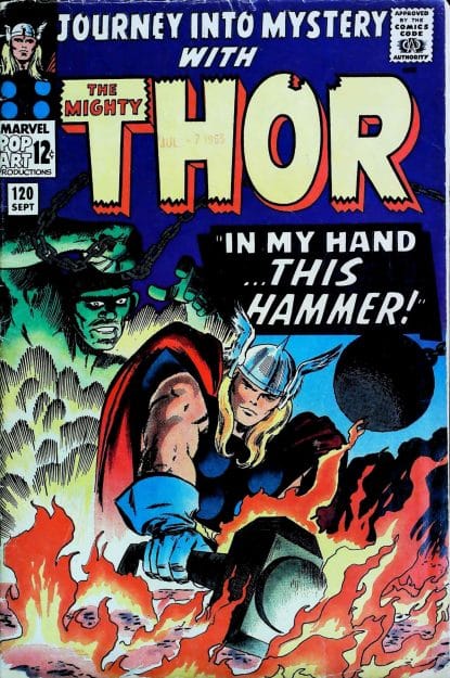 Couverture de JOURNEY INTO MYSTERY (1952) #120 - par Jack Kirby - lecubeacomics.com