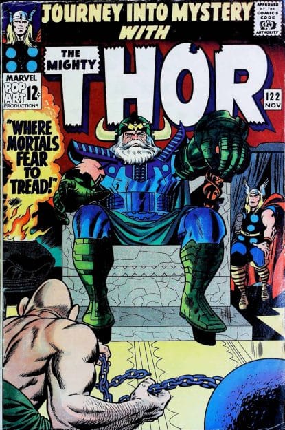 Couverture de JOURNEY INTO MYSTERY (1952) #122 - par Jack Kirby - lecubeacomics.com