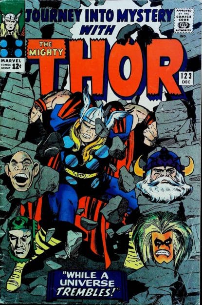 Couverture de JOURNEY INTO MYSTERY (1952) #123 - par Jack Kirby - lecubeacomics.com