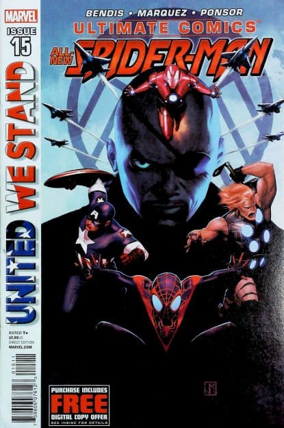 Couverture de ULTIMATE COMICS SPIDER-MAN (2011) #15 - par Jorge Molina - lecubeacomics.com