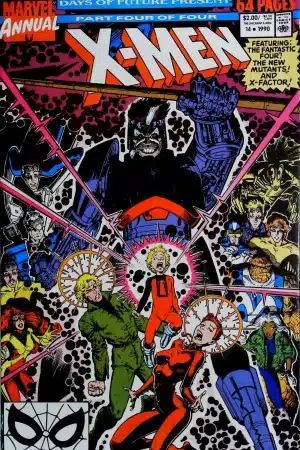 Couverture de UNCANNY X-MEN (1963) ANNUAL #14 - par Art Adams - lecubeacomics.com