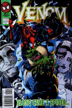 Couverture de VENOM : ALONG CAME A SPIDER #4 - par Joe St. Pierre - lecubeacomics.com