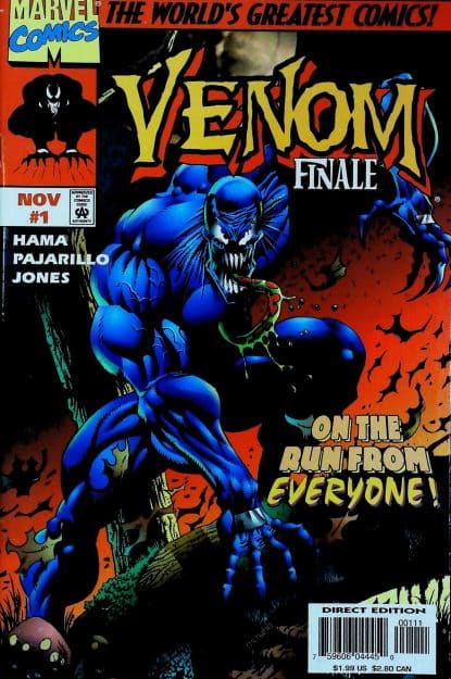 Couverture de VENOM : FINALE  #1 - par Kyle Hotz - lecubeacomics.com