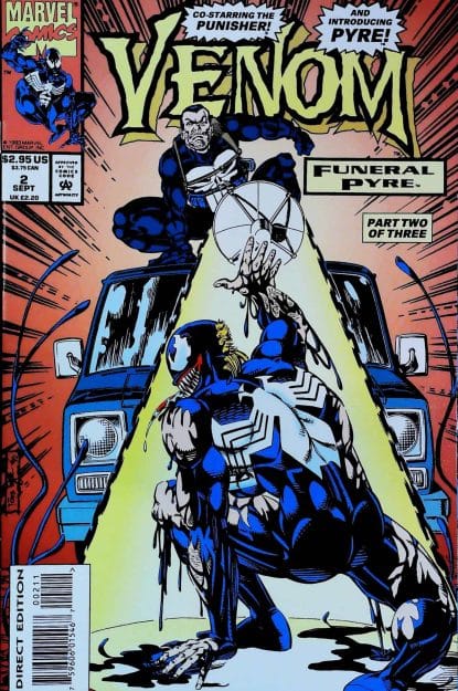 Couverture de VENOM : FUNERAL PYRE (1993) #2 - par Tom Lyle - lecubeacomics.com