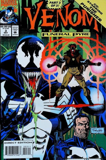 Couverture de VENOM : FUNERAL PYRE (1993) #3 - par Tom Lyle - lecubeacomics.com