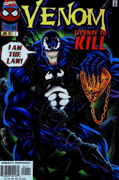 Couverture de VENOM : LICENSE TO KILL #1 - par Kyle Hotz - lecubeacomics.com