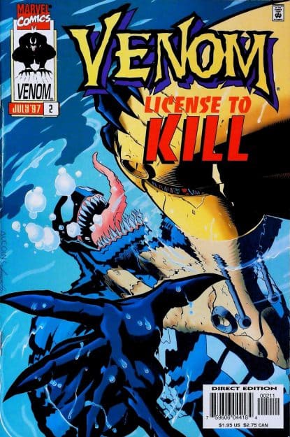 Couverture de VENOM : LICENSE TO KILL #2 - par Derec Aucoin - lecubeacomics.com