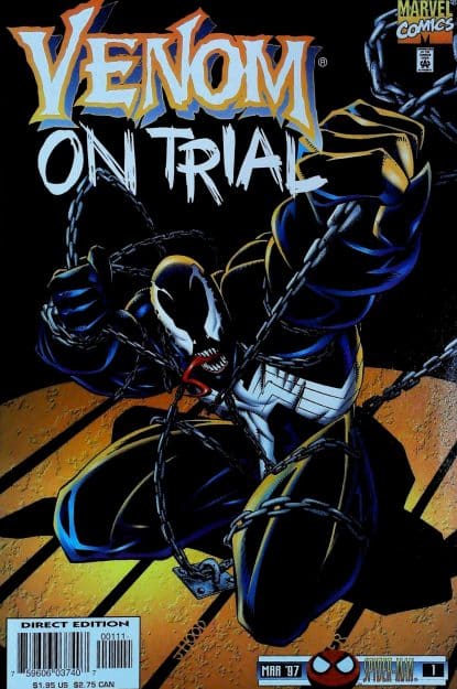 Couverture de VENOM : ON TRIAL #1 - par Joshua Hood - lecubeacomics.com