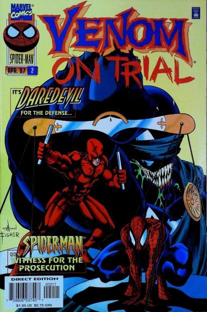 Couverture de VENOM : ON TRIAL #2 - par Joshua Hood - lecubeacomics.com