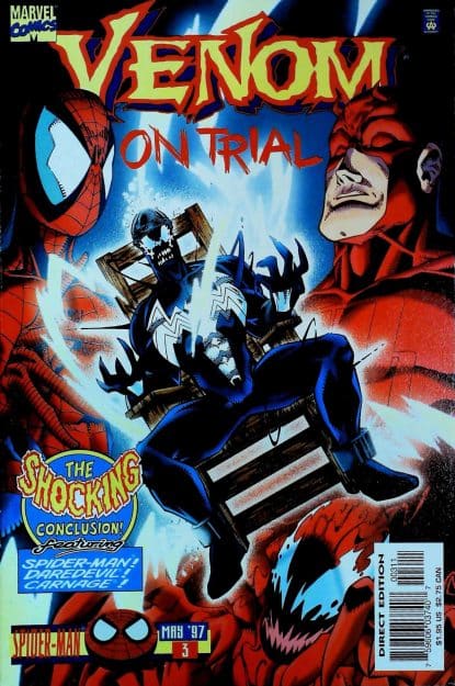Couverture de VENOM : ON TRIAL #3 - par Joshua Hood - lecubeacomics.com