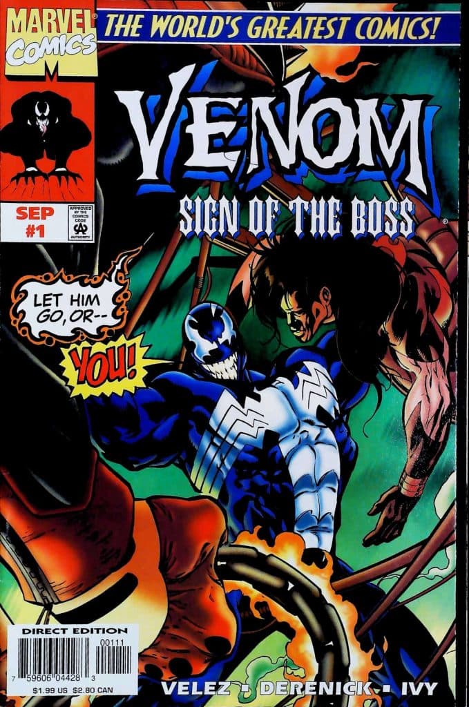 Venom : Sign Of The Boss #1, vue de l'exemplaire