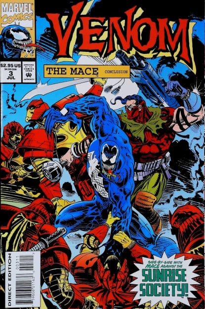 Couverture de VENOM : THE MACE #3 - par Liam McCormack Sharp - lecubeacomics.com