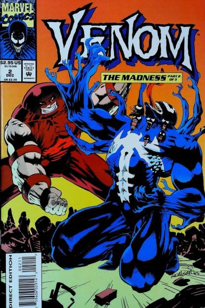Couverture de VENOM : THE MADNESS #2 - par Kelley Jones - lecubeacomics.com