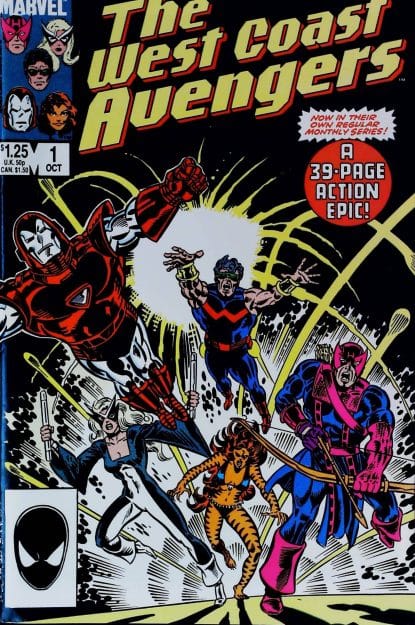Couverture de AVENGERS WEST COAST (1985) #1 - par Al Milgrom - lecubeacomics.com