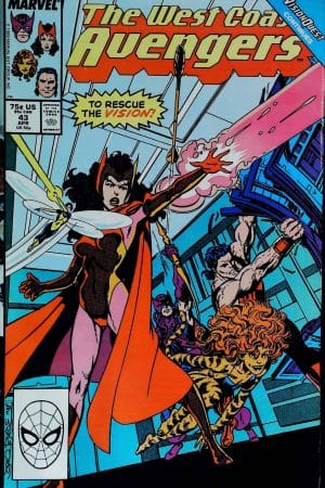 Couverture de AVENGERS WEST COAST (1985) #43 - par John Byrne - lecubeacomics.com