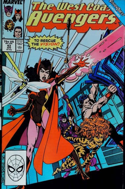 Couverture de AVENGERS WEST COAST (1985) #43 - par John Byrne - lecubeacomics.com
