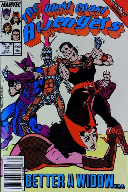 Couverture de AVENGERS WEST COAST (1985) #44 - par John Byrne - lecubeacomics.com