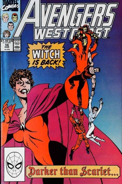 Couverture de AVENGERS WEST COAST (1985) #56 - par John Byrne - lecubeacomics.com
